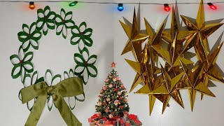 IDEIAS DE DECORAÇÕES DE NATAL SIMPLES E BARATAS DE FAZER  DIY [upl. by Cates]