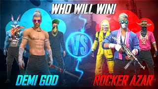 Rocker Azar Vs Demi God Best CLASH SQUAD Fight Who Will Win PVS GAMING  Garena Free Fire [upl. by Blight437]