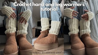 Beginner friendly crochet hand and leg warmers tutorial I Kenikse Crochet [upl. by Neeuq]