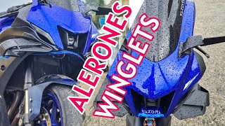 COMPRE ALERONES PARA MI YAMAHA R7  WINGLETS QUEDARON BELLOS yamahar7 yamahacolombia motosmexico [upl. by Atnoek]