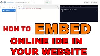 How To Embed Online IDE In Your Web Site  Embed IDE In Site  All In One Code [upl. by Dur]