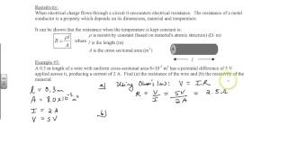 Chapter 20 Example 4 Resistivity of a wire [upl. by Amo]