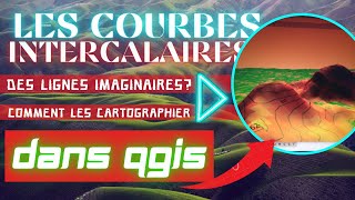 Qgis tutorial  Comment créer des COURBES DE NIVEAU intercalaires [upl. by Castle858]