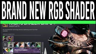 Destiny 2 EPIC New RGB SHADER Now Available Rainbow Glow for Weapons  Armor [upl. by Cami]