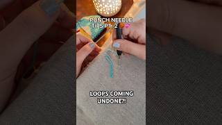 punch needle loops coming undone this should help✨ punchneedle punchneedletips fiberart mugrug [upl. by Tepper]