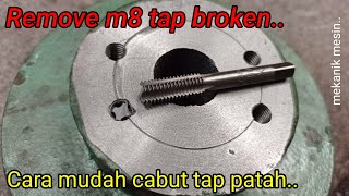 Remove Broken Tap m8 x 125  Cara Cabut Tap Patah dengan Las [upl. by Eleonora]