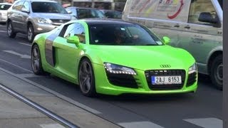 Toxic Green Starlight Audi R8  Accelerations [upl. by Naid]