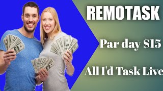 Remotask par day 15 all id task live work from home [upl. by Keane703]