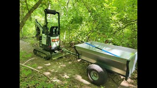 Building a Berm With a Mini Excavator and Trailer [upl. by Hasan]