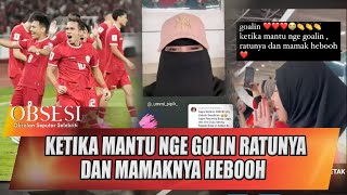 UMI PIPIK DAN ADIBA KEGIRANGAN SAAT EGY MAULANA NYETAK GOL KE GAWANG VIETNAM  OBSESI [upl. by Roseanne]