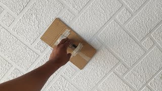 Brick wall painting cool and easy method [upl. by Enelia896]