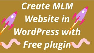 How to Create MLM Website with WordPress in Free  Create MLM Website in WordPress with Free plugin [upl. by Jareen]