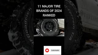 11 MAJOR TIRE BRANDS OF 2024 RANKED  best tyres  best tires to buy  Michelin shorts [upl. by Noitna]