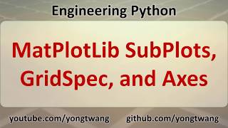 Engineering Python 15B MatPlotLib SubPlots GridSpec and Axes [upl. by Odawa]