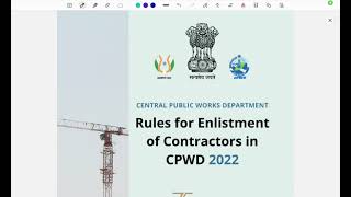 Updated CPWD Registration Rules 2022  CPWD REGISTRATION [upl. by Aniger]