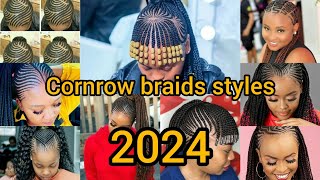 💖🌸 Cute cornrow braids hairstyles  African  Americans braids styles for ladies [upl. by Eberta]