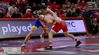 184lbs Trent Hidlay NC State vs Reece Heller Pitt [upl. by Rufe680]