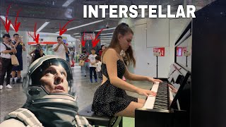 I played INTERSTELLAR on piano in public [upl. by Ramak]