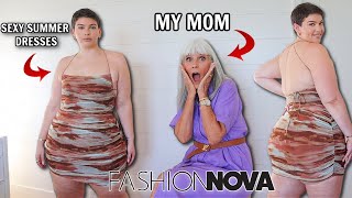 MY MOM RATES MY SEXY SUMMER DRESSES  Fashion Nova Curve [upl. by Orsay]