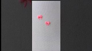 Ribbon Stitch 🎀🎗️youtubeshorts trendingshorts ribbonembroidery artandcraft [upl. by Geehan57]