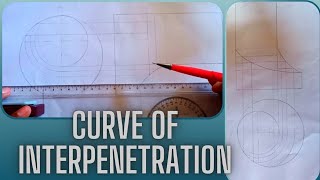 Curve of interpenetration TCurve engineering drawing [upl. by Ilram385]