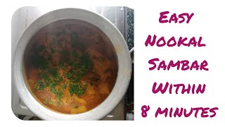 Easy 8 Minutes Nookal Sambar Recipe  Tamil  Sambar  Moms Cooking [upl. by Cacka415]