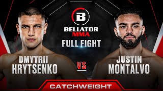 Dmytrii Hrytsenko vs Justin Montalvo  Bellator 300 Full Fight [upl. by Hinch]