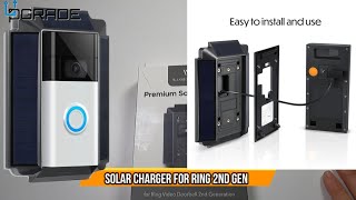 Solar Charger For Ring 2nd Gen [upl. by Noirad]