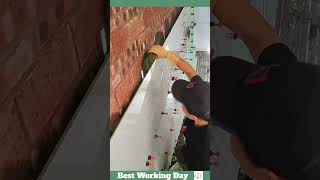 Best working day 1744 Wall tile installation process [upl. by Markowitz733]