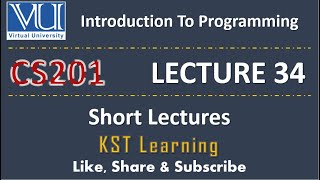 CS201 Short Lecture  34  VU Short Lecture  Introduction to Programming in Urdu  Hindi [upl. by Brockwell]