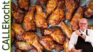 Knusprige Chicken Wings im Ofen selber machen mit Marinade Rezept [upl. by Marven]