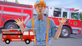 Blippi Learns Trucks at the Fire Station and More  Educational Videos for Toddlers [upl. by Sidman565]