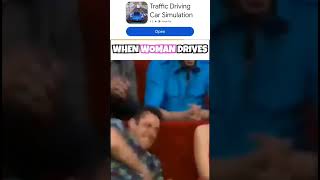 Stereotype with women driving 🤫🤭 drivingfails womendriver simulator [upl. by Phene348]