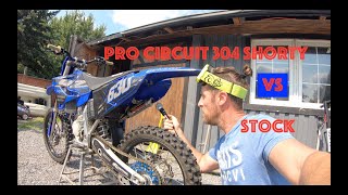 YZ 125 Pro Circuit 304 Shorty VS Stock [upl. by Lerraj]