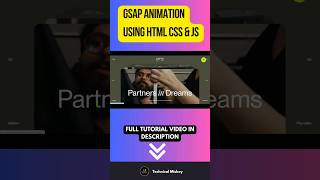 GSAP ANIMATION USING HTML CSS amp JAVASCRIPT shorts viralvideo [upl. by Leinnad389]