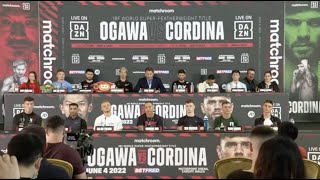 EDDIE HEARN PRESENTS KENICHI OGAWA Vs JOE CORDINA FINAL PRESER FEAT ZELFA BARRETT amp DALTON SMITH [upl. by Ethelyn323]