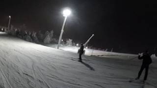 Night Time Skiing at Levis South Point Levi Lapland Kittila Finland Part 2 [upl. by Tisbee]