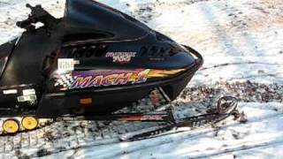 97 SkiDoo Mach I 700 triple w Dynoport can [upl. by Ashjian445]