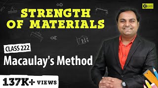 Macaulays Method  Slope and Deflection of Beams  Strength of Materials [upl. by Marci]