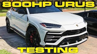 800HP Lamborghini Urus Testing with ECU Tune and Downpipes [upl. by Xino304]