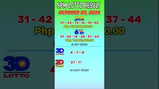 Lotro Results 900PM October 27 2024 Sunday Php 321 million UltraLotto shortvideo [upl. by Ahsimik817]