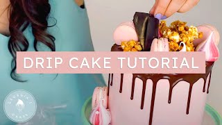 How To Decorate A Drip Cake  Georgias Cakes [upl. by Aihsal373]