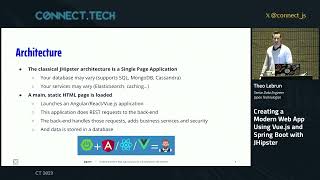 Connect Tech 2023 Creating a Modern Web App Using Vue js and Spring Boot with JHipster Theo Lebr [upl. by Mauretta110]