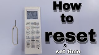 How to reset lg ac remote  set time in ac remote  lg ac remote not working [upl. by Drislane]