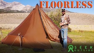 SeekOutside Floorless Shelter Teepee setup and Review  ultralight tent [upl. by Mixam]