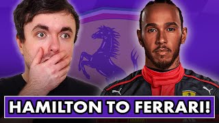 Our SHOCKED reaction to Lewis Hamilton joining Ferrari [upl. by Kasevich]