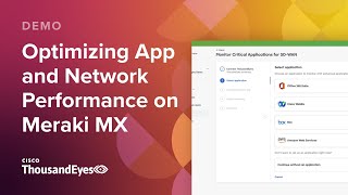 Optimizing Network and App Performance With ThousandEyes on Meraki MX [upl. by Yelmene]