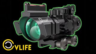 Quick Look CVLIFE WolfProwl 4x32 Tactical Rifle Scope Red amp Green amp Blue Illuminated Reticle Scope [upl. by Yelak]