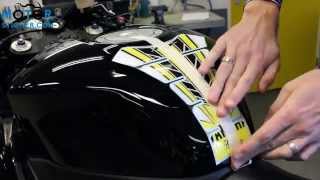 Yamaha YZF R1 Special Tankpad Motor Sticker Instruction Video  Motorstickercom [upl. by Ynamreg]