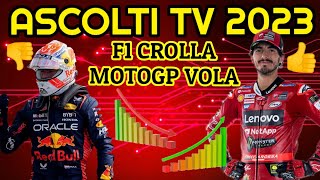 ASCOLTI TV E SOCIAL 2023 LA F1 CROLLA LA MOTOGP VOLA 💥 [upl. by Llehcim]